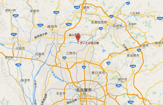 愛知県江南市草井町西200テニスコートの地図